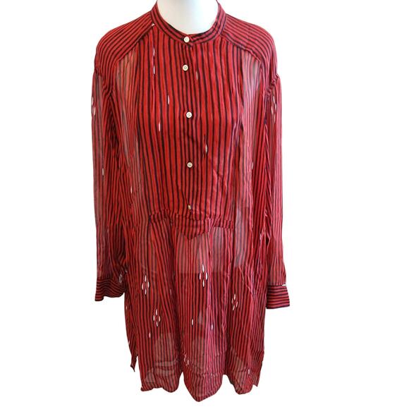 Isabel Marant Etoile sheer print dress over lay sz 44/ US 12‎